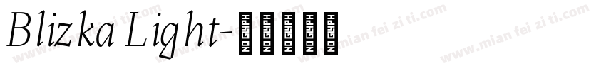 Blizka Light字体转换